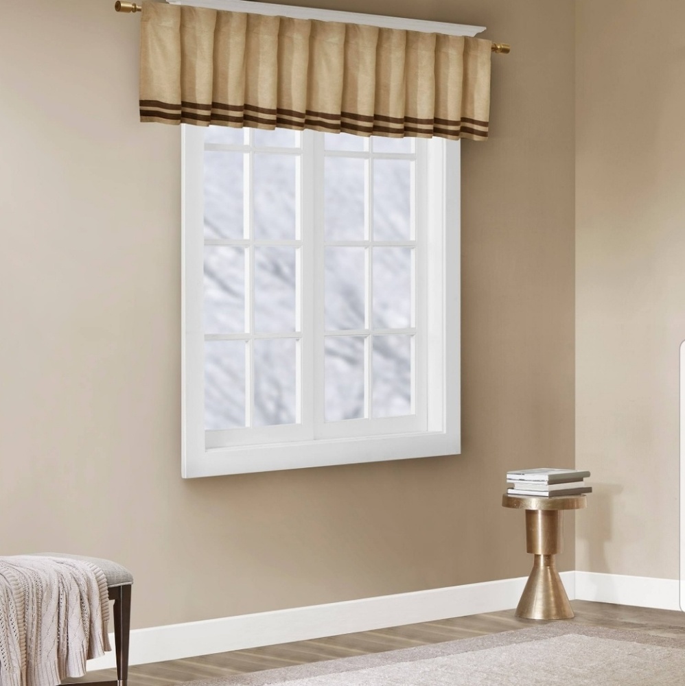 🆕️ 5x Madison Park Microsuede Striped Window Valance - Picture 4 of 6